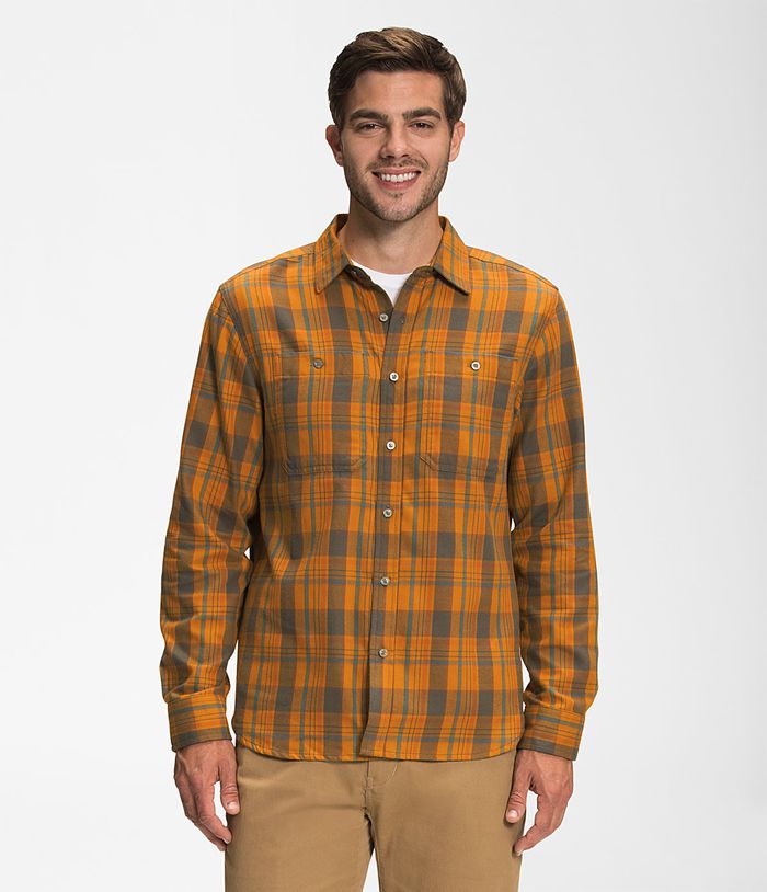The North Face Arroyo Lightweight Flannel Mens Shirt Yellow 526198-CHU